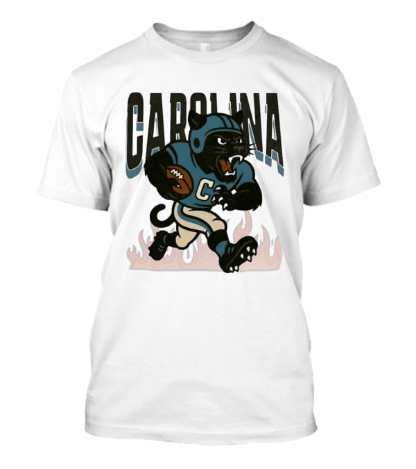 Carolina Panther Football Player Running With Ball T-Shirt