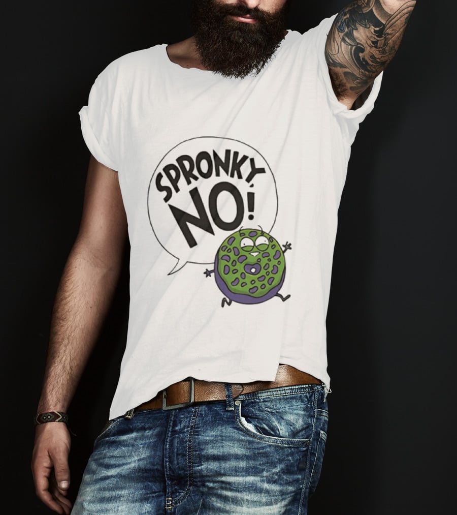 Donut Squad Spronky No Green Cartoon Doughnut T-Shirt