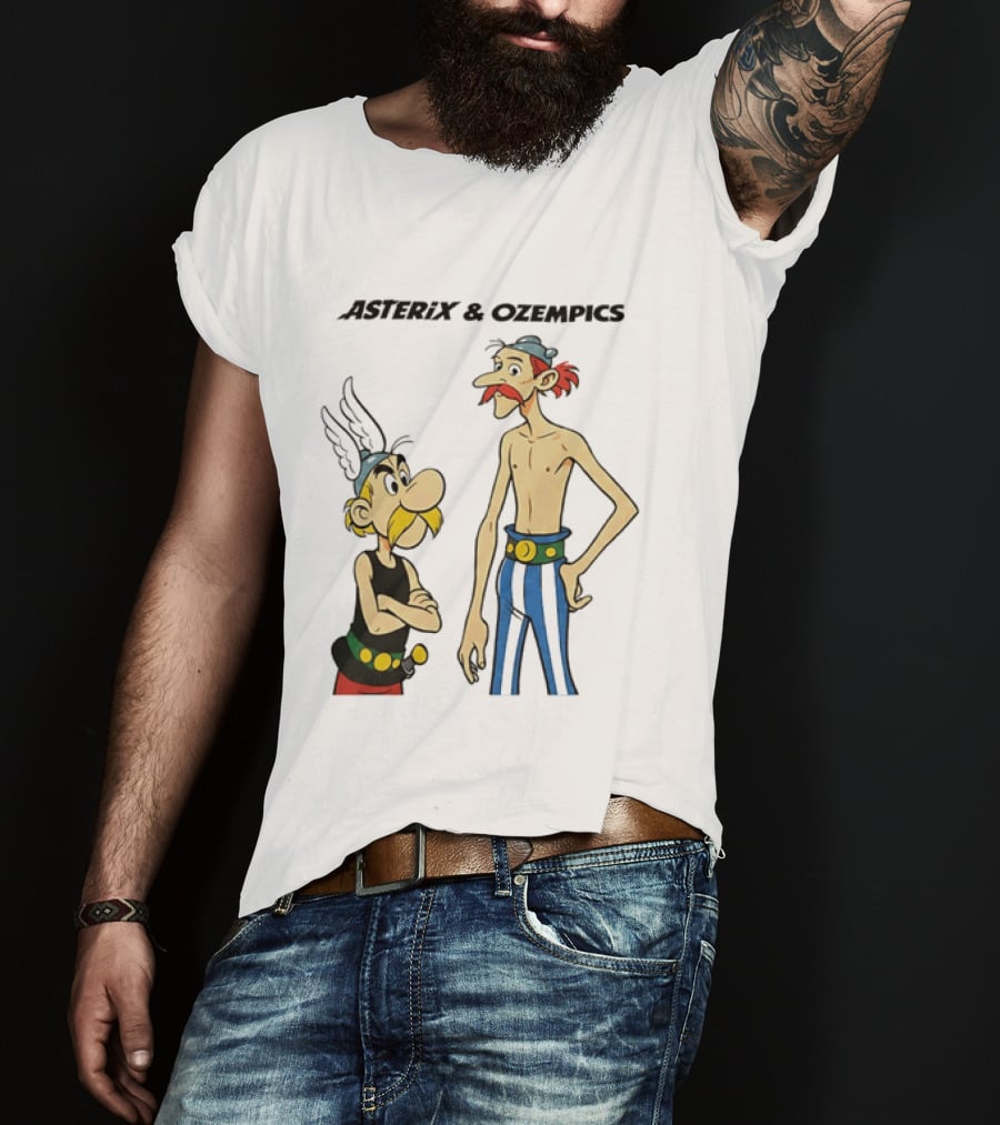 Asterix And Ozempics Thin Obelix Comic T-Shirt