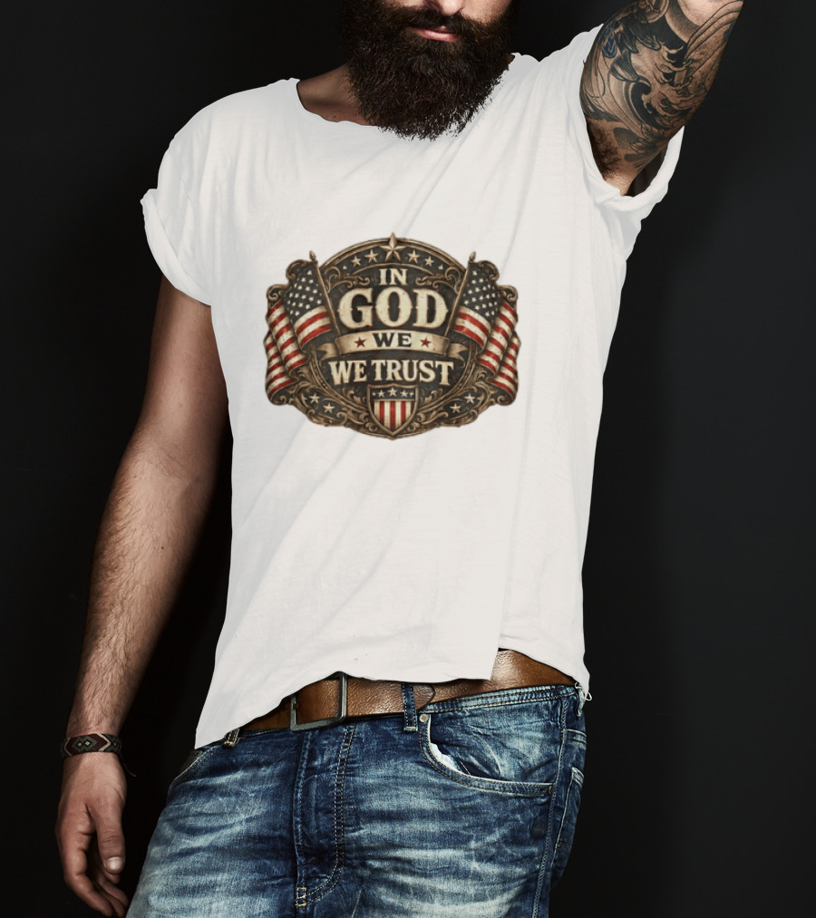 In God We Trust USA Flag Patriotic T-Shirt