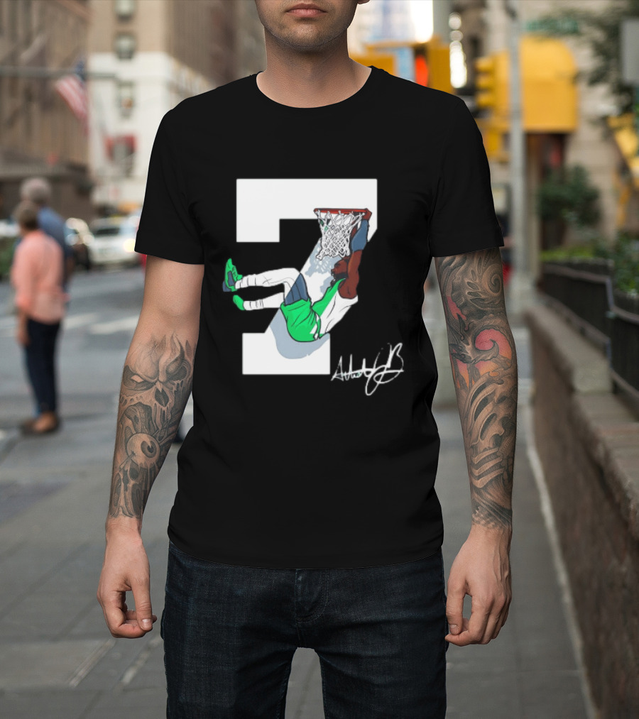 Boston Celtics Dunking Number 7 AthleticJb T-Shirt