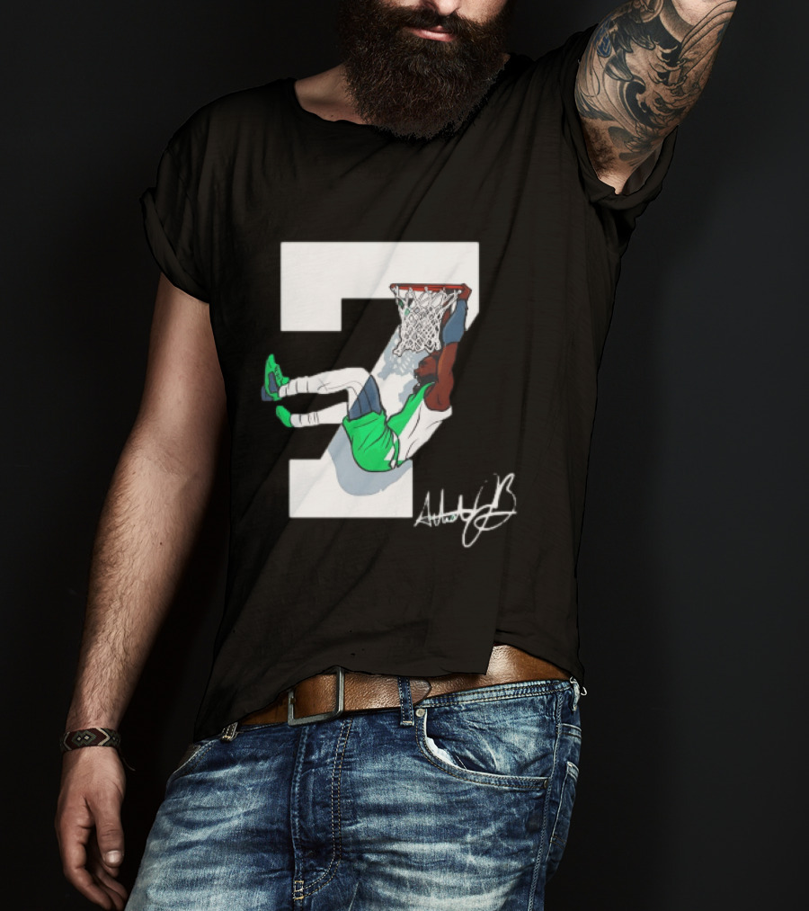 Boston Celtics Dunking Number 7 AthleticJb T-Shirt