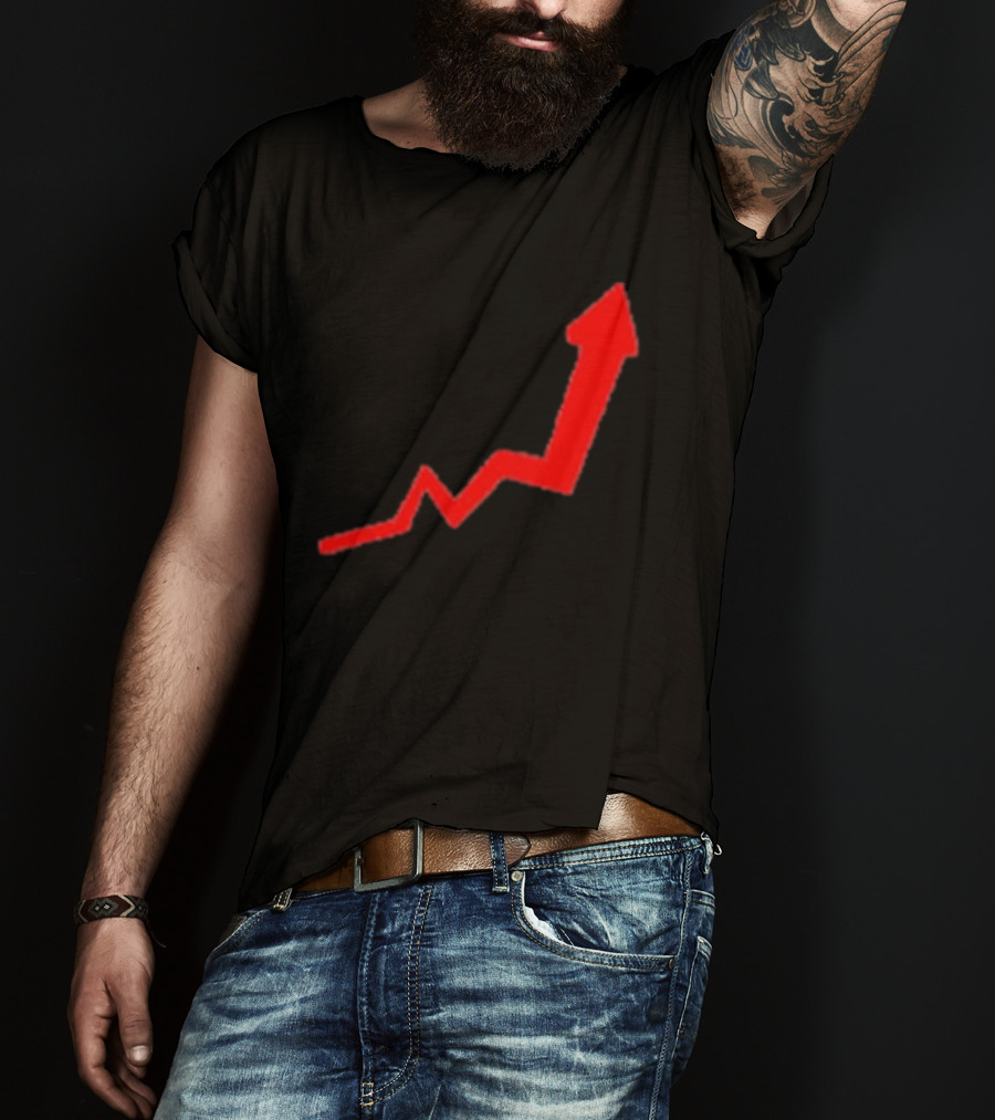 Dayu Stock Market Rising Chart Arrow Trending Upwards Stop Stock T-Shirt