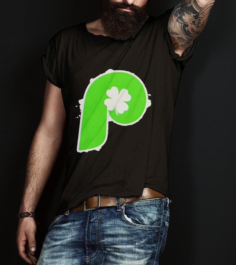 Lucky Philadelphia Clover P Baseball Green Four Leaf T-Shirt