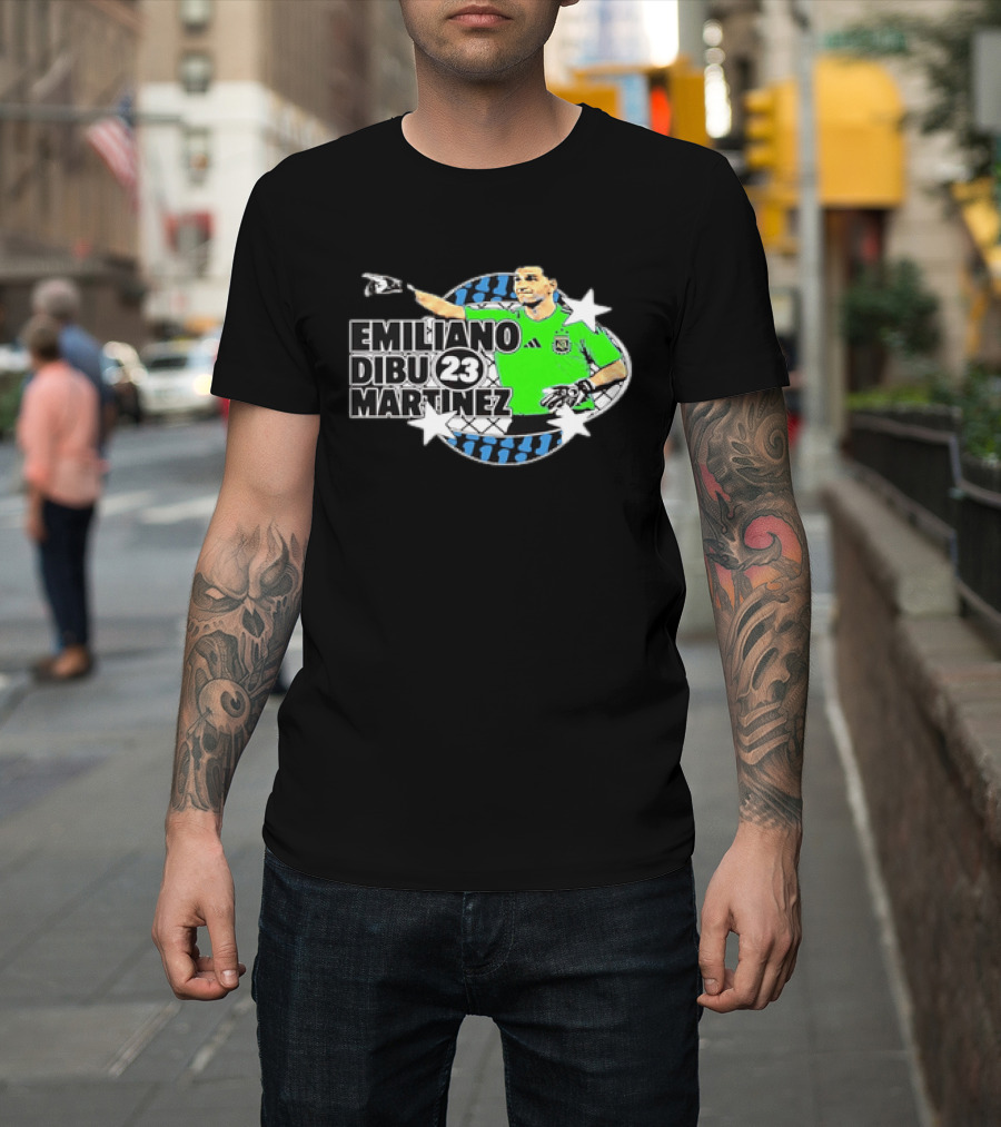 Emiliano Dibu Martinez 23 Argentina National Team Bootleg Stars Net T-Shirt