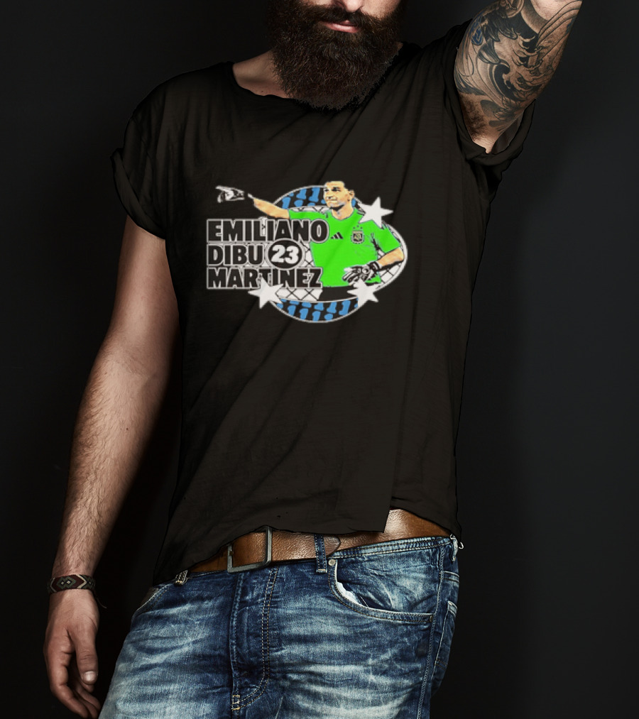 Emiliano Dibu Martinez 23 Argentina National Team Bootleg Stars Net T-Shirt