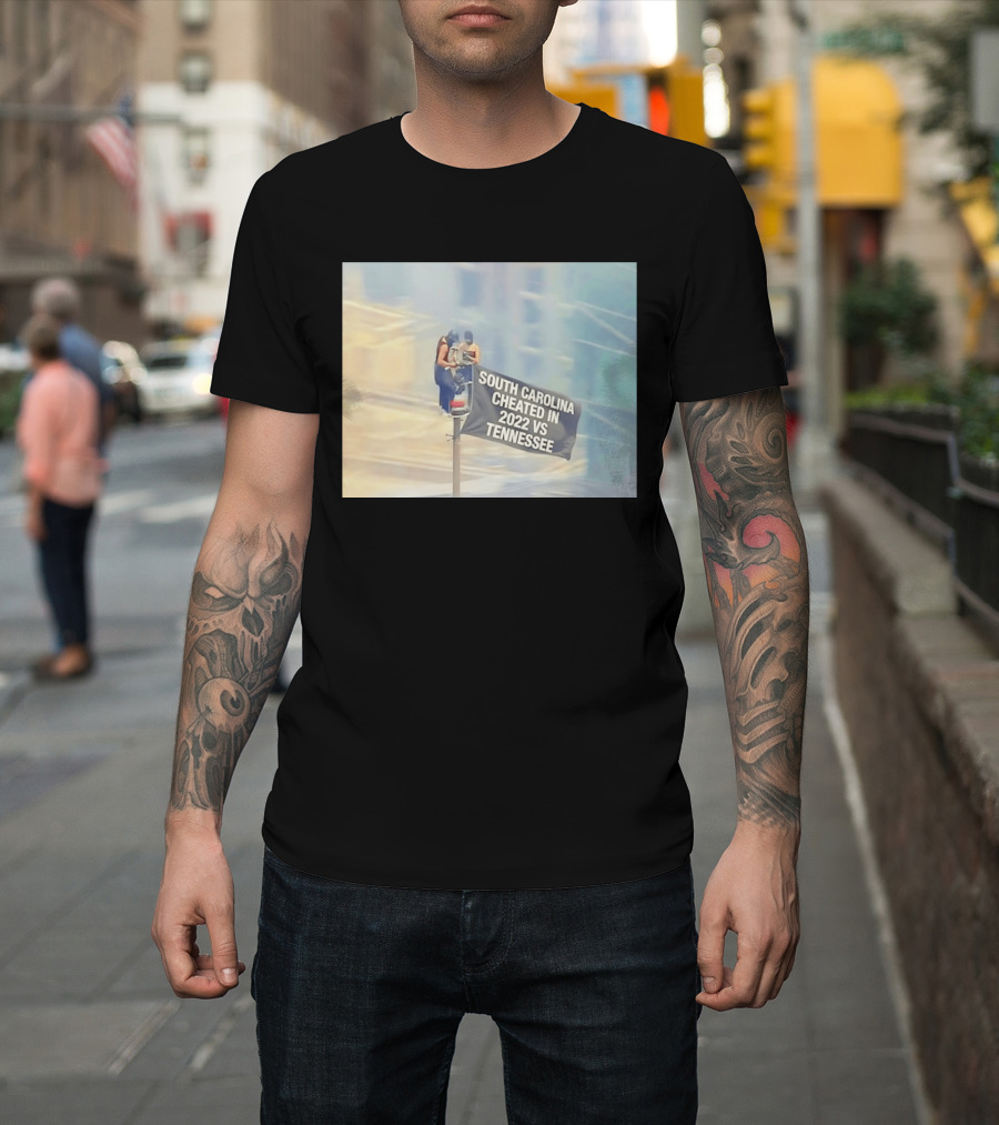 Empire State Building South Carolina Cheated 2022 Tennessee Flag T-Shirt