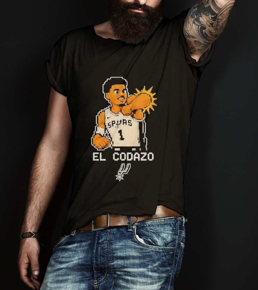 Victor Wembanyama Spurs El Codazo Pixel T-Shirt