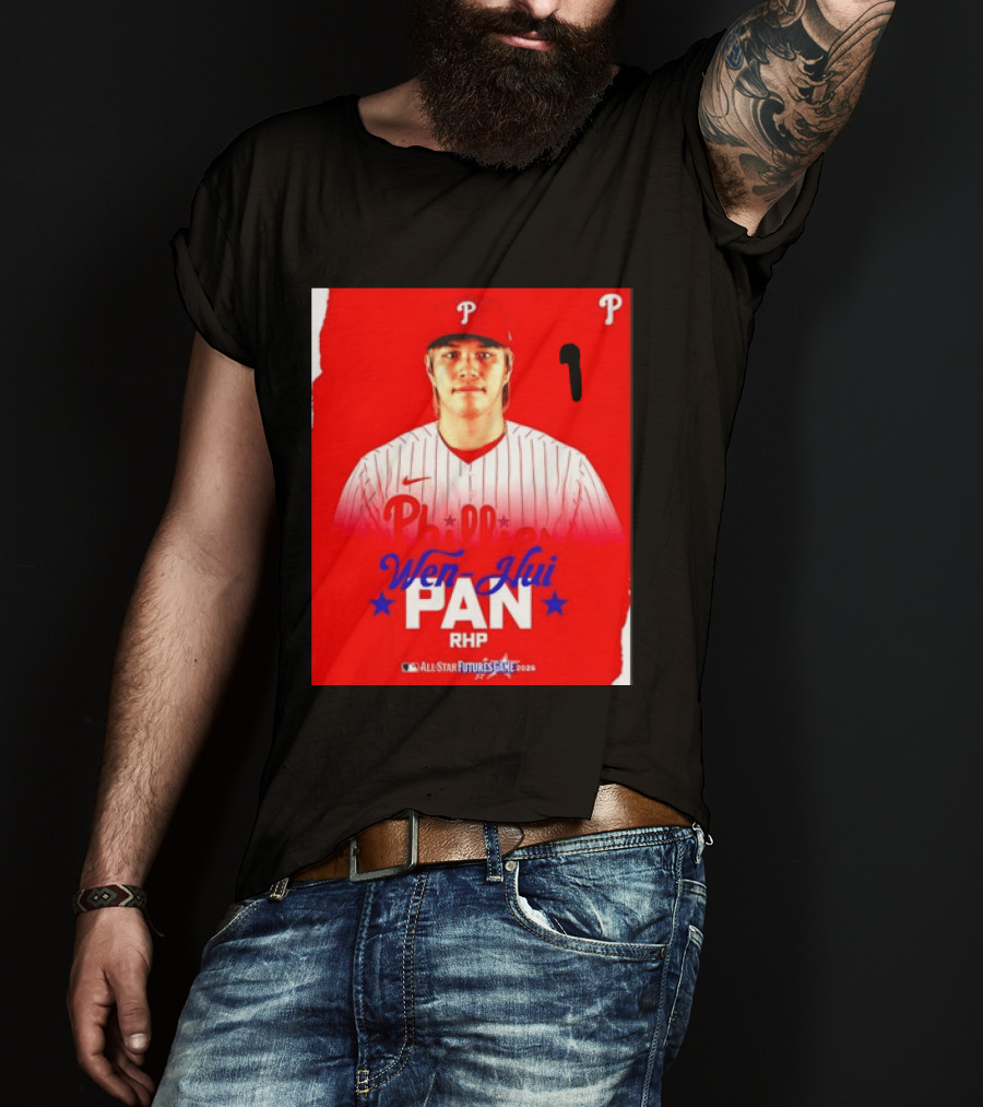 Wen Hui Pan Philadelphia Phillies RHP 2026 MLB All Star Futures Game T-Shirt