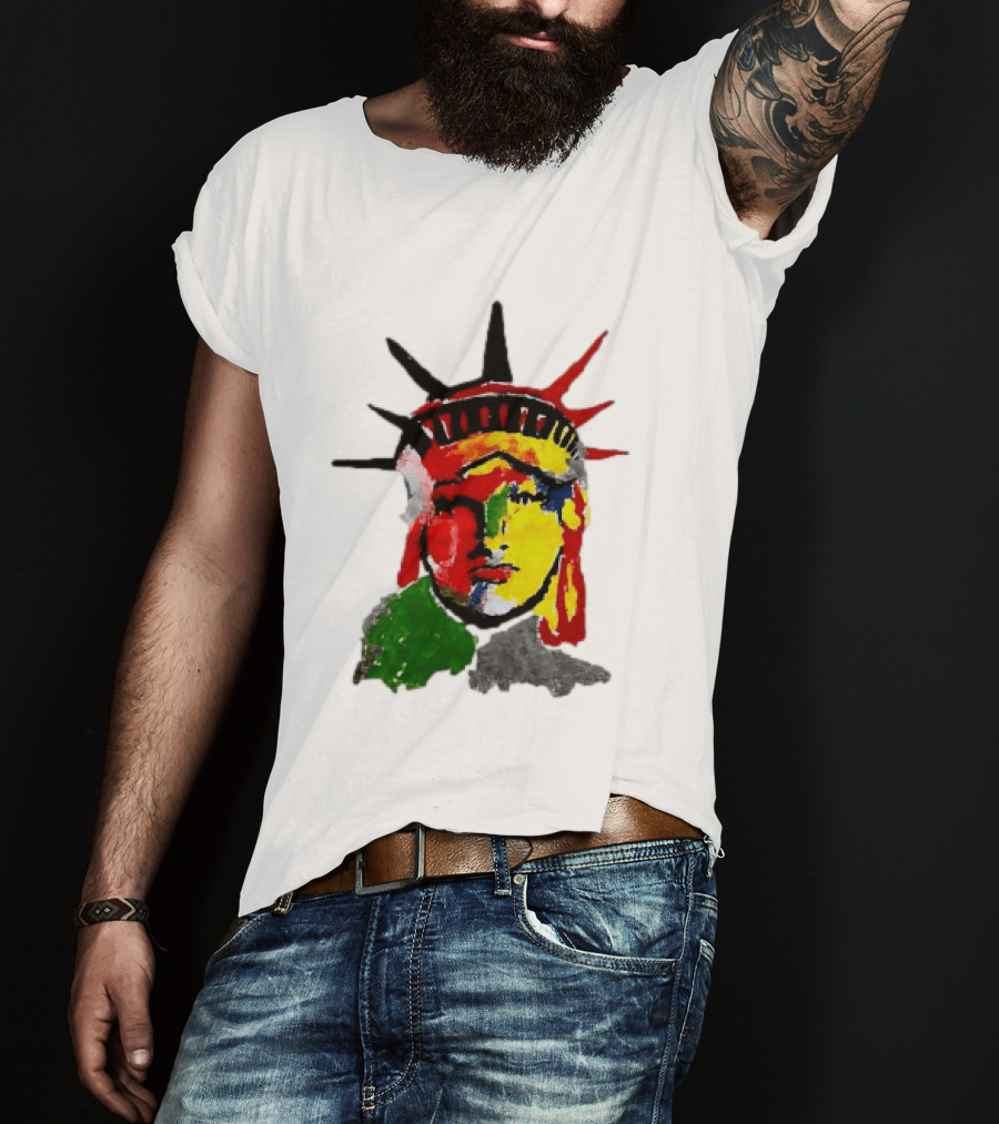 Liberty Pop Statue Of Liberty Paint Splatter T-Shirt