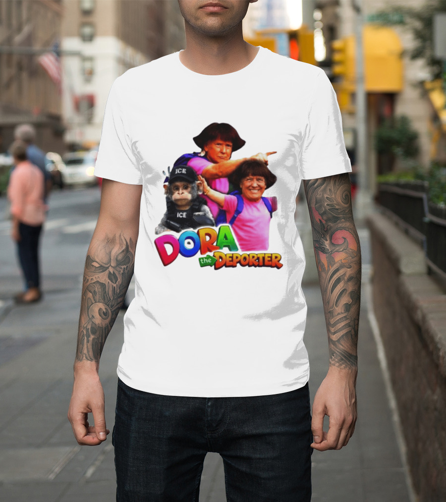 Dora The Deporter ICE Parody Cartoon T-Shirt