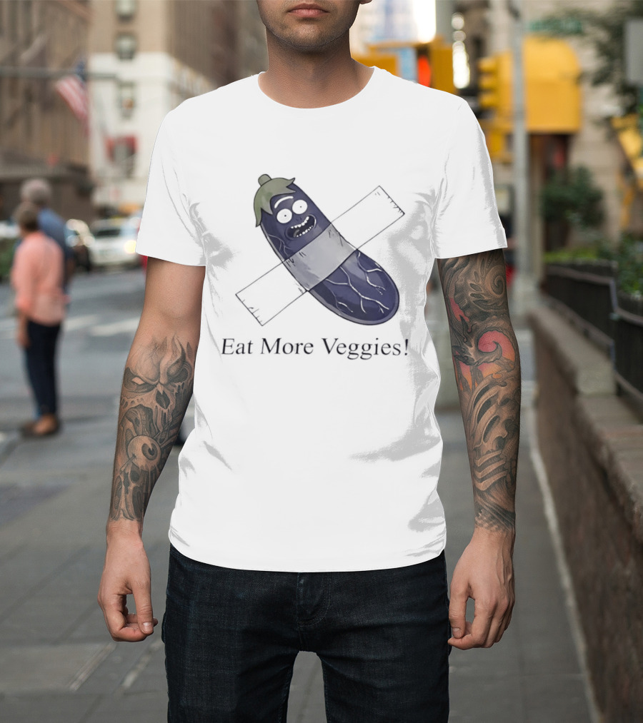 Rick Sanchez Eat More Veggies Tape Pickle T-Shirt