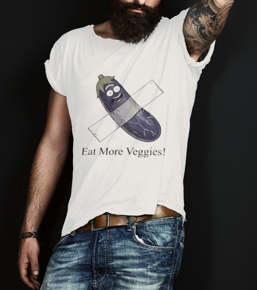 Rick Sanchez Eat More Veggies Tape Pickle T-Shirt