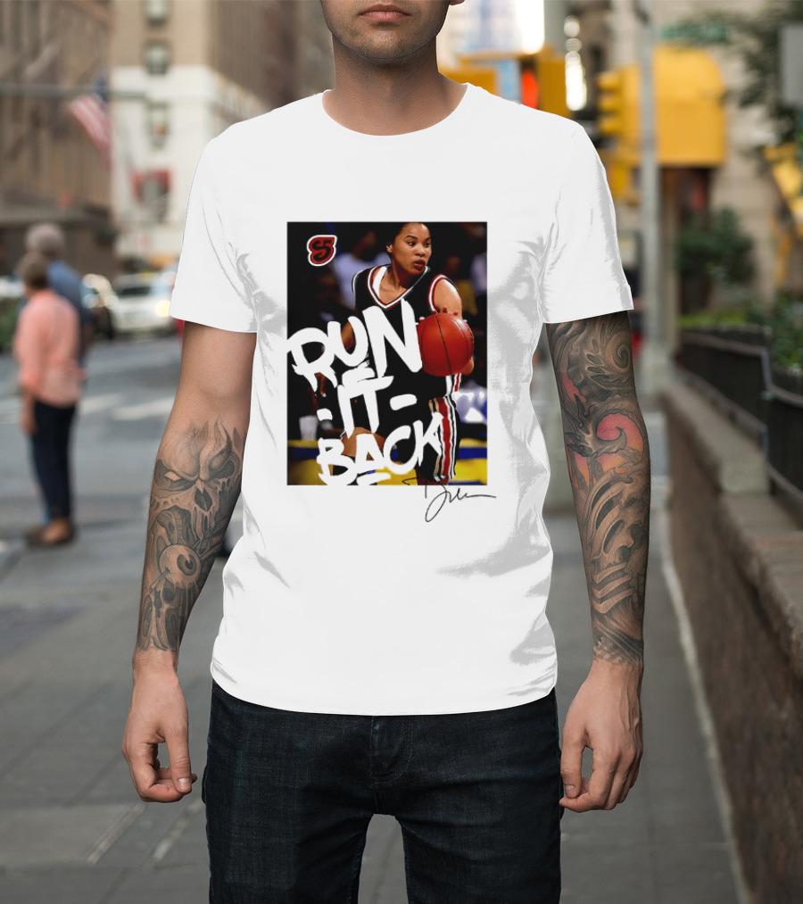 Run It Back Nykesha Sales Connecticut Huskies Basketball Player Action T-Shirt