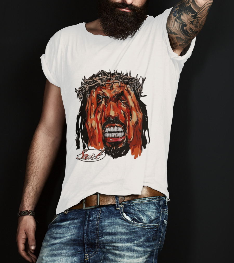 Saint Jesus Crown Of Thorns Diamond Grillz T-Shirt