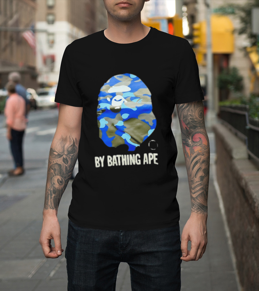 By Bathing APE Camouflage Blue Green T-Shirt