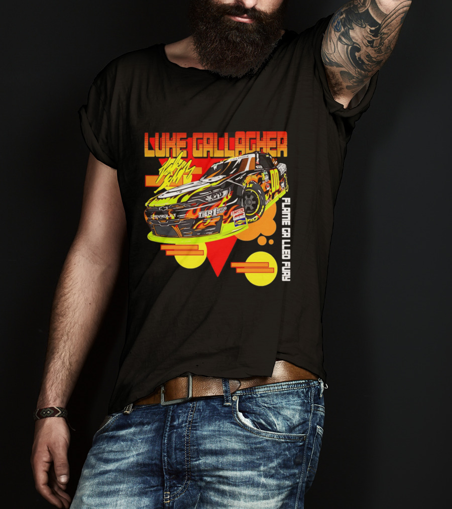 Luke Gallagher Flame Grilled Fury Tier 1 Racing 00 Car T-Shirt