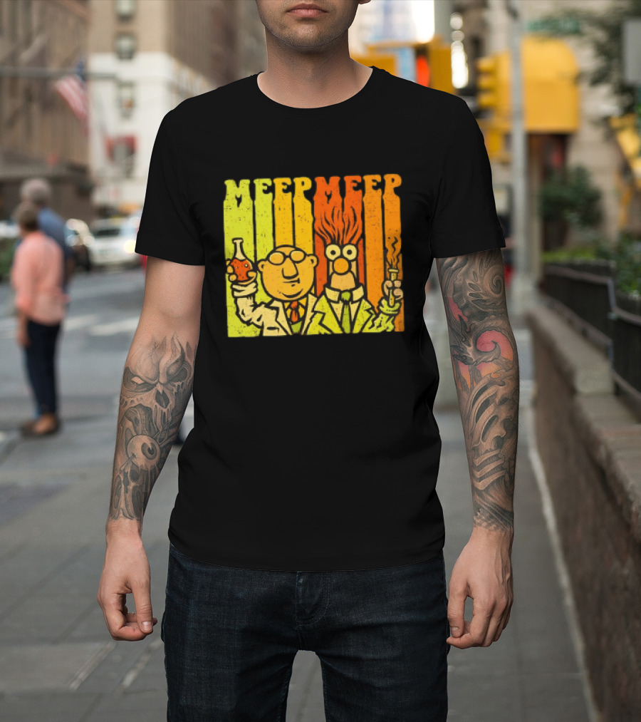 Dr. Bunsen Honeydew And Beaker Meep Meep Retro Chemistry Duo T-Shirt