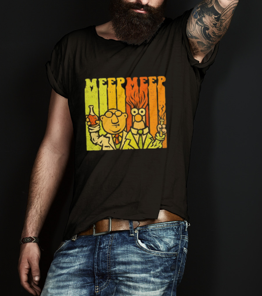 Dr. Bunsen Honeydew And Beaker Meep Meep Retro Chemistry Duo T-Shirt