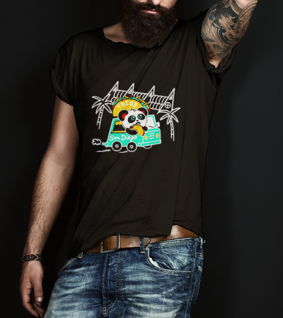 Tacos San Diego Panda Food Truck Adventure T-Shirt