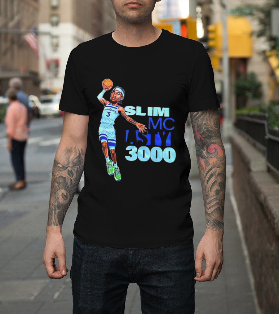 Slim Mc Nasty 3000 Jaden McDaniels Minnesota Timberwolves NBA Uniform 3 T-Shirt