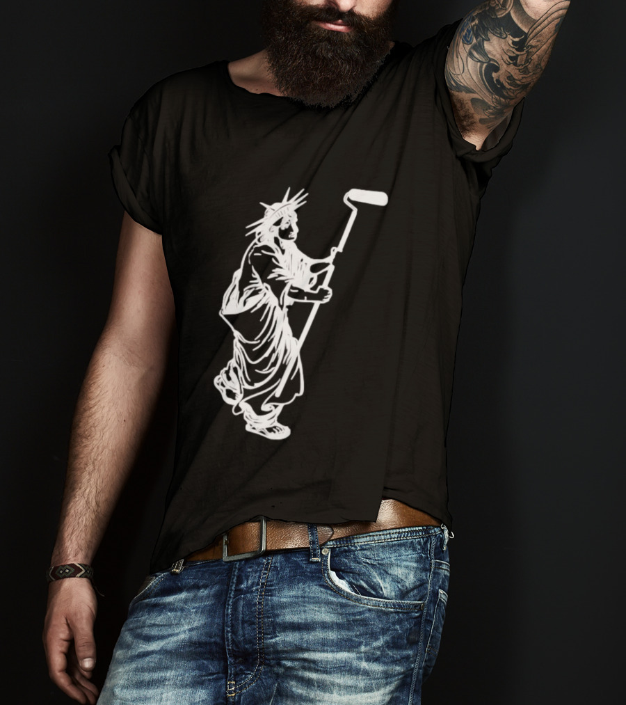 Statue Of Liberty Paint Roller Meme T-Shirt