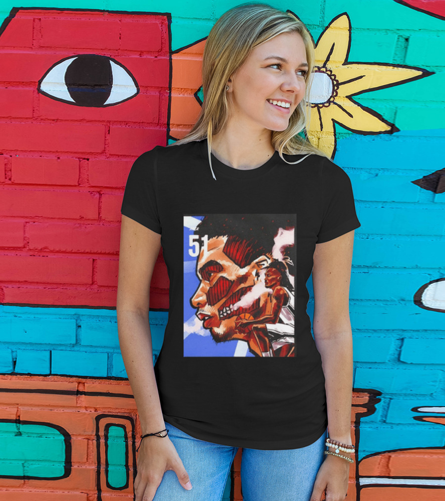 51 Wembanyama Anime San Antonio Spurs Alien T-Shirt