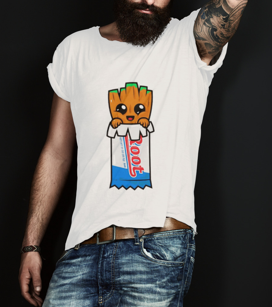Baby Groot Guardians Of The Galaxy Root Candy Cartoon T-Shirt