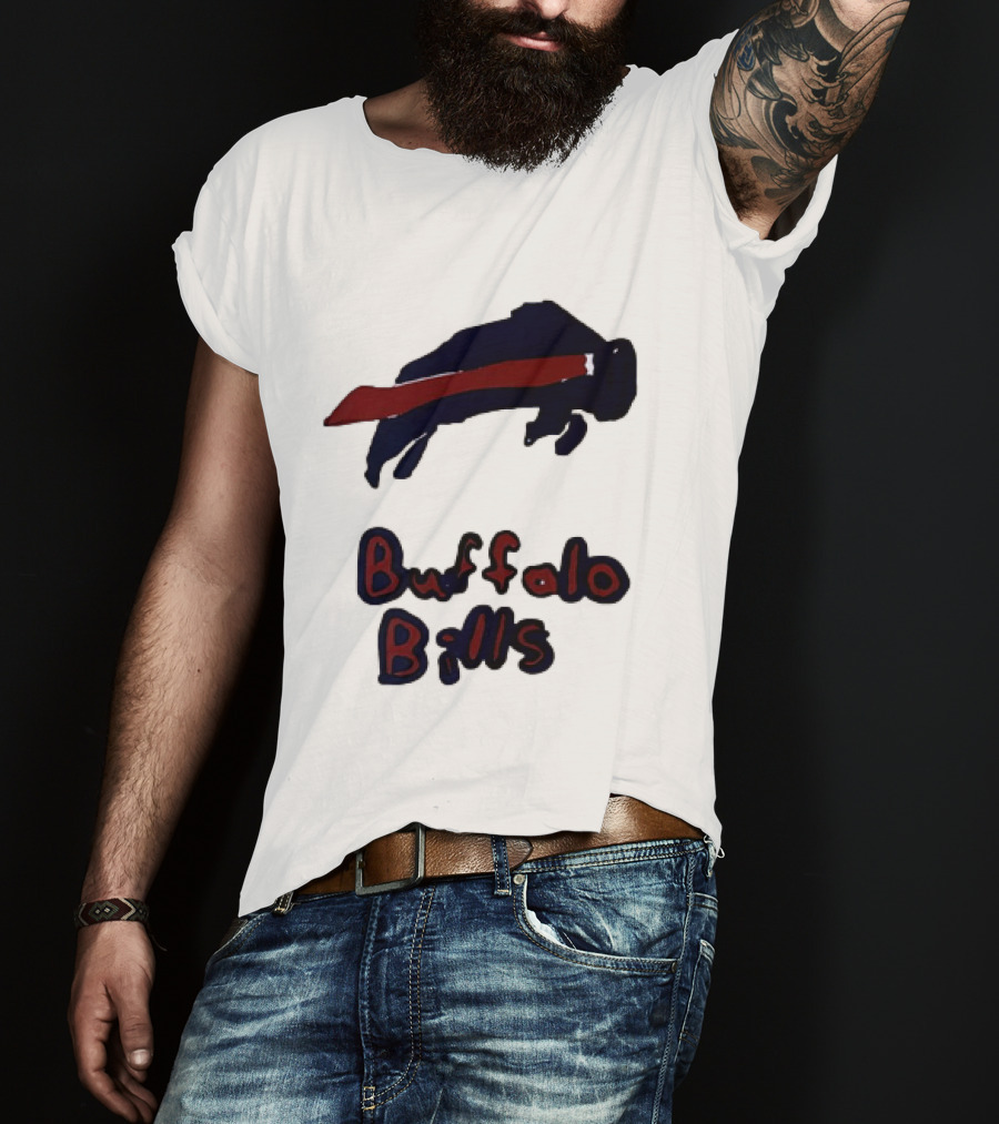 Buffalo Bills Iconic Blue Red Bison T-Shirt