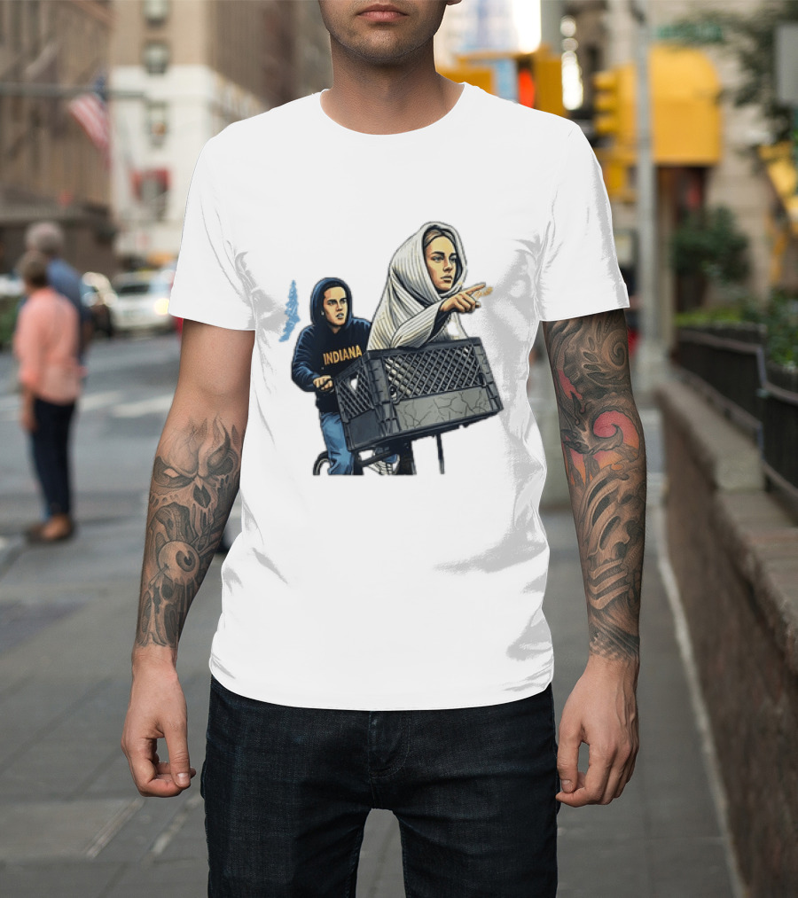 Caitlin Clark Sophie Cunningham E.T. Indiana Bike Basket T-Shirt
