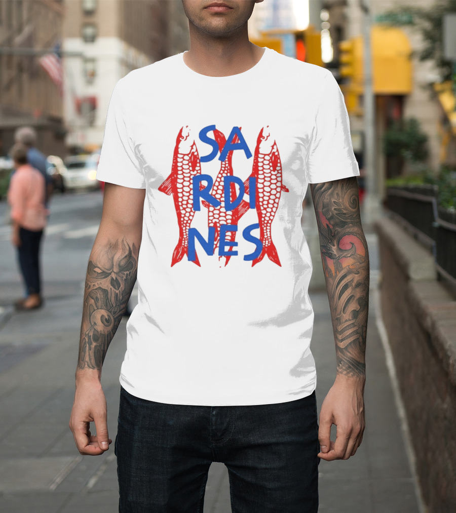 Sardines Tinned Fish Red Blue T-Shirt