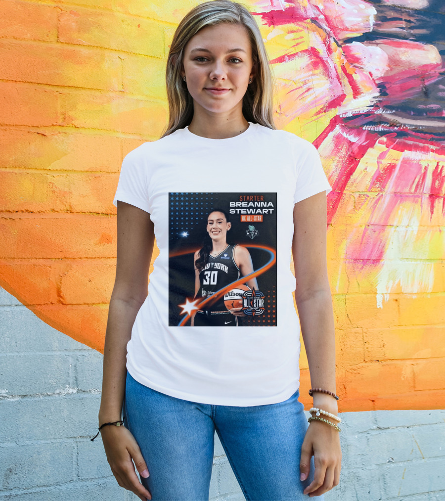 Starter Breanna Stewart 8X All Star New York Liberty AT&T WNBA All Star Chicago T-Shirt