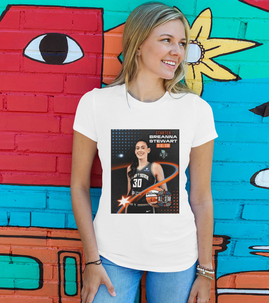 Starter Breanna Stewart 8X All Star New York Liberty AT&T WNBA All Star Chicago T-Shirt