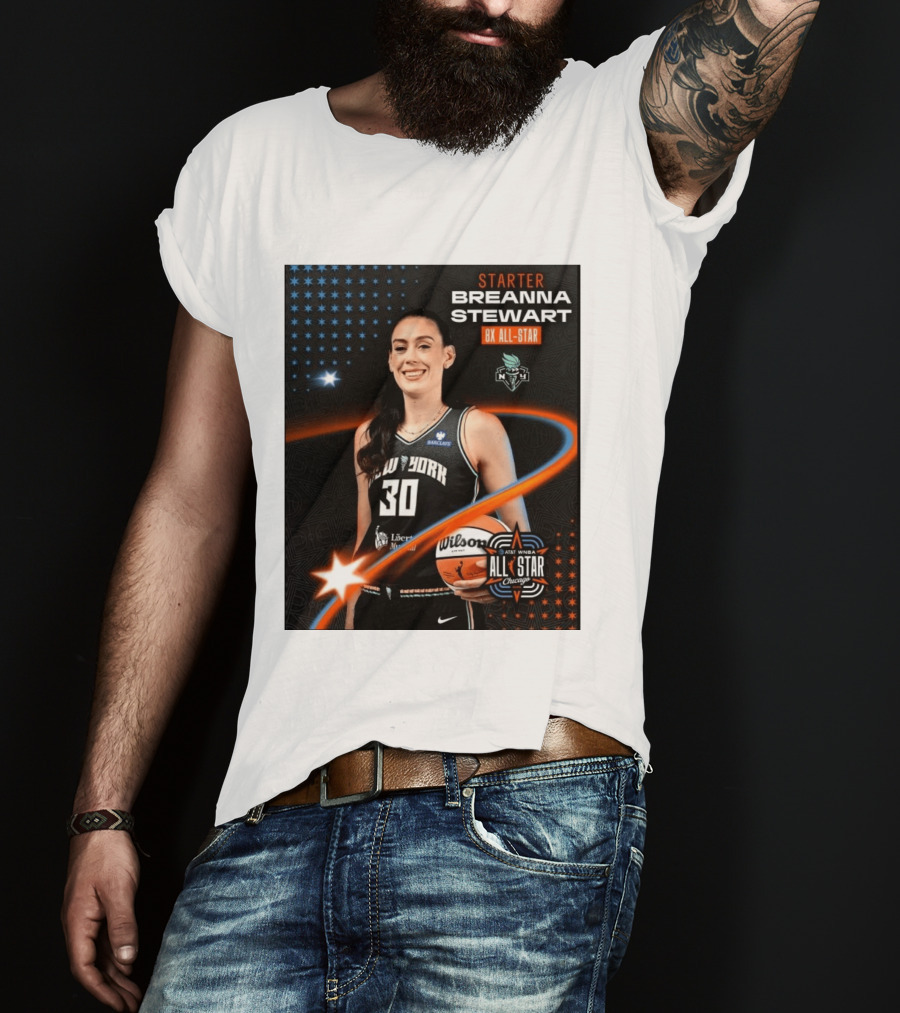 Starter Breanna Stewart 8X All Star New York Liberty AT&T WNBA All Star Chicago T-Shirt