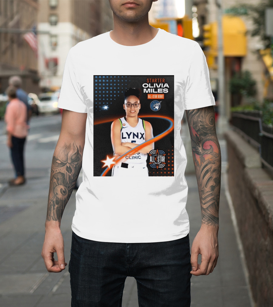 Starter Olivia Miles All Star Debut Lynx AT&T WNBA All Star Chicago T-Shirt