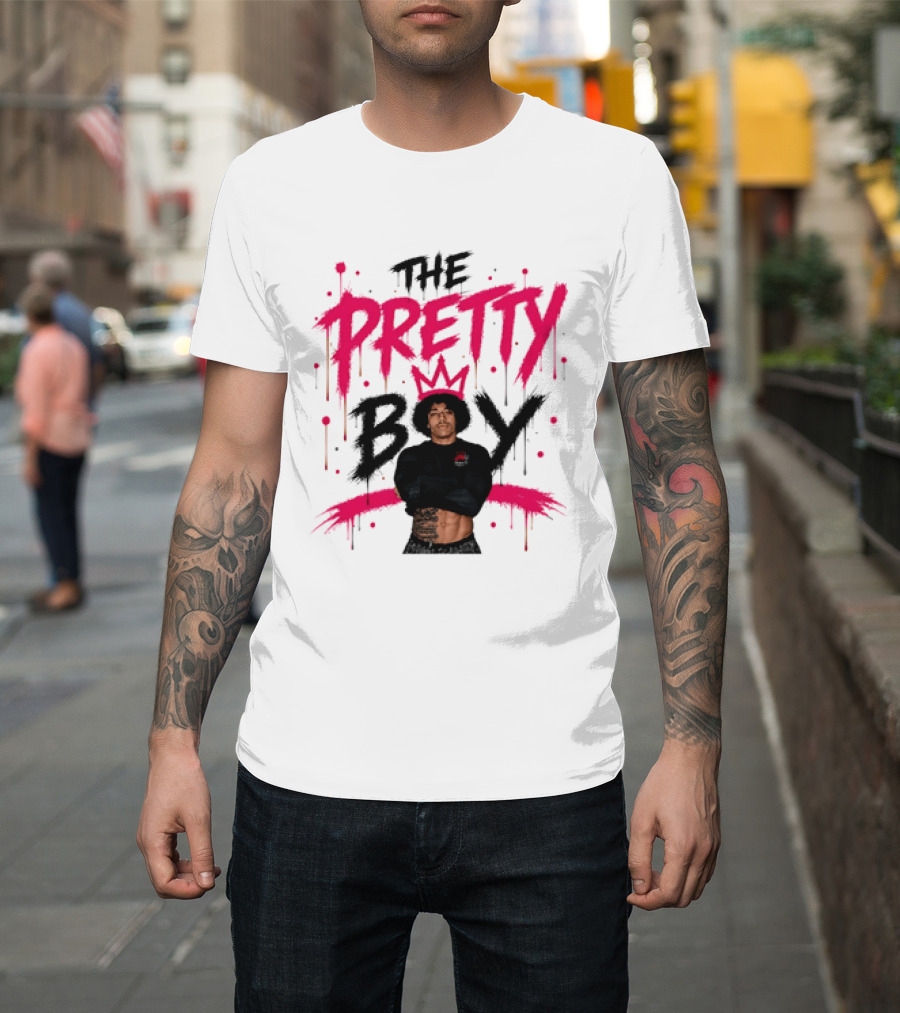 The Pretty Boy Jay King Crop Top With Pink Crown And Dripping Letters T-Shirt