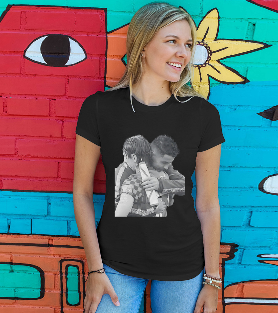 Luka Modric Cristiano Ronaldo Embrace Football Respect UEFA Nations League Croatia Portugal T-Shirt