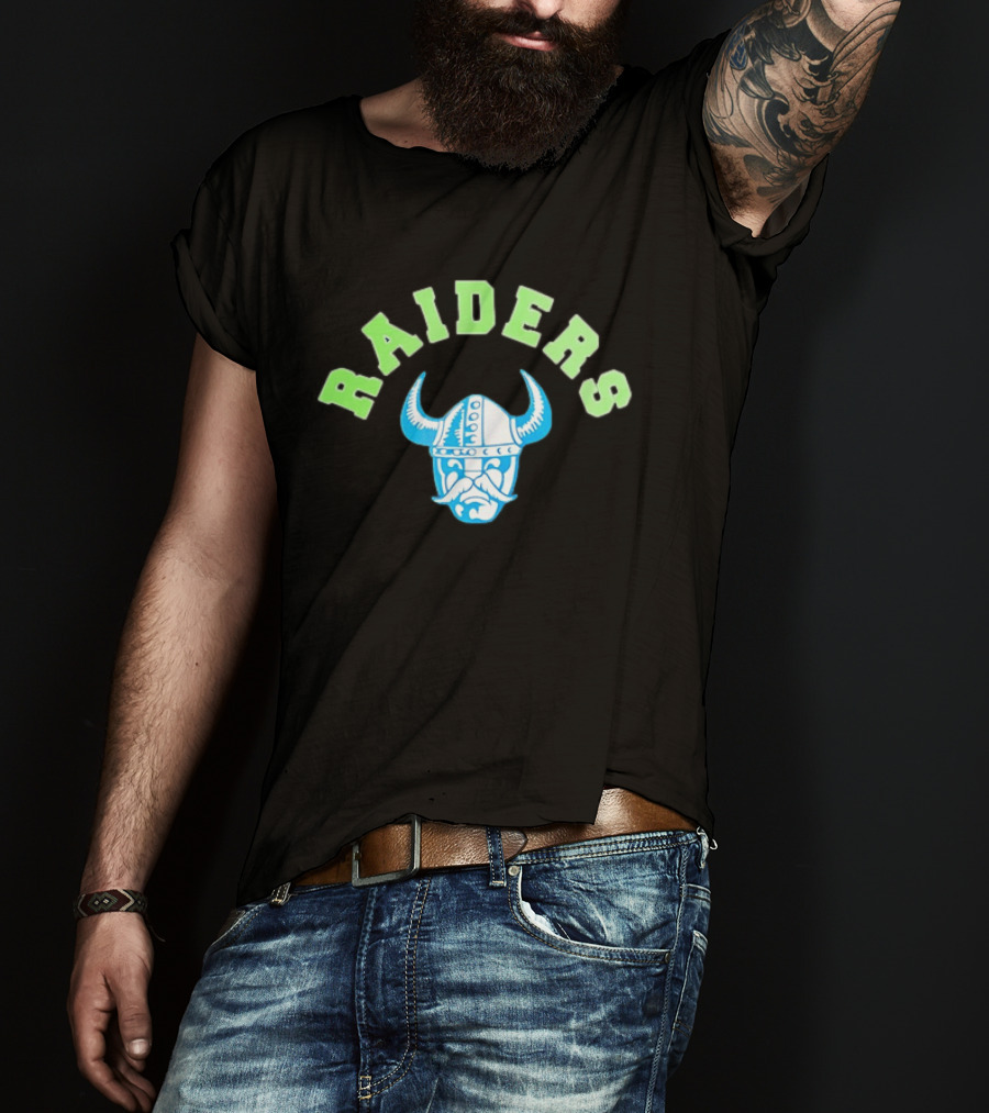 Viking Raiders Horned Helm Front View T-Shirt