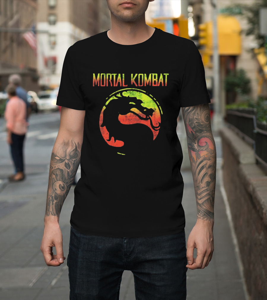 Mortal Kombat Yellow And Red Dragon T-Shirt