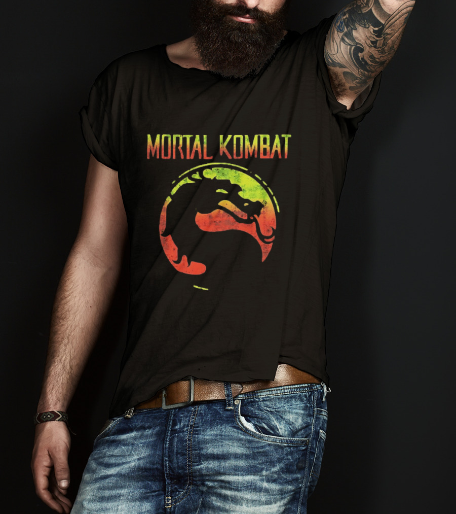Mortal Kombat Yellow And Red Dragon T-Shirt