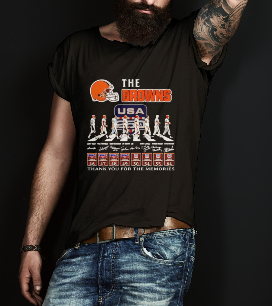 The Browns USA Champions Legends Cross The Road Thank You For The Memories T-Shirt