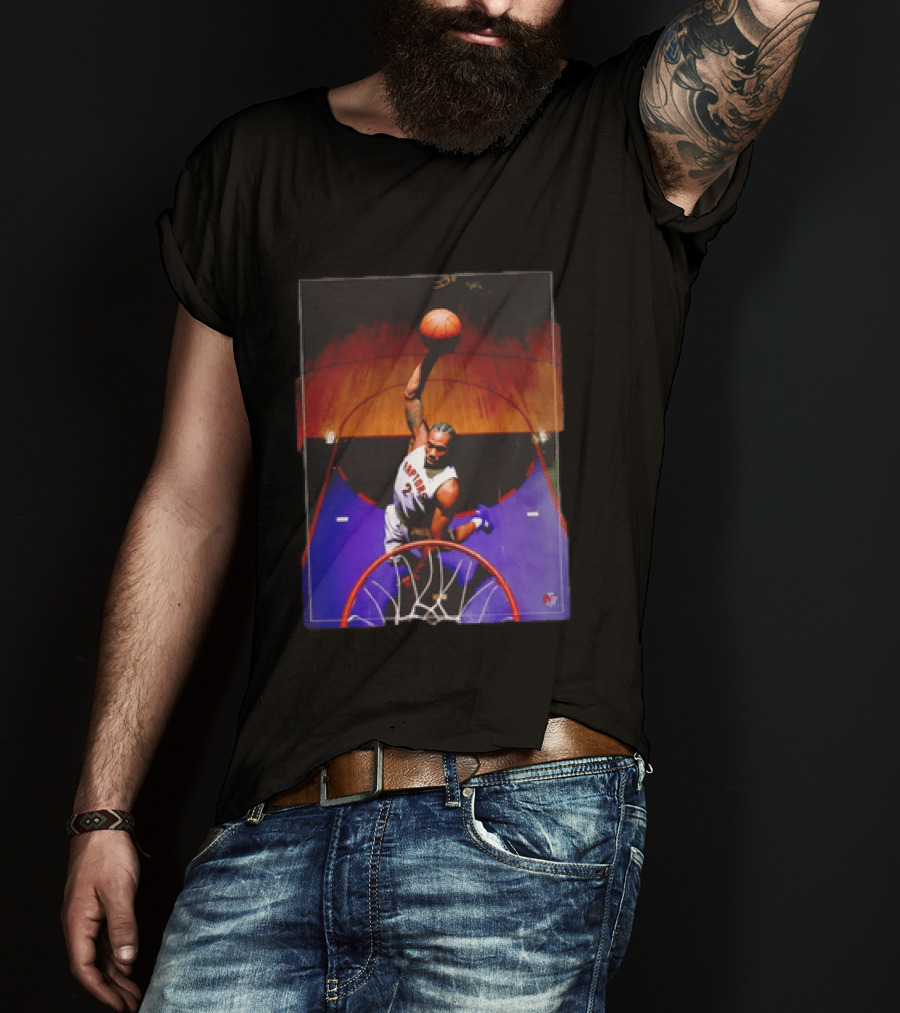 Vince Carter Toronto Raptors 15 Half Man Half Amazing Iconic Dunk T-Shirt