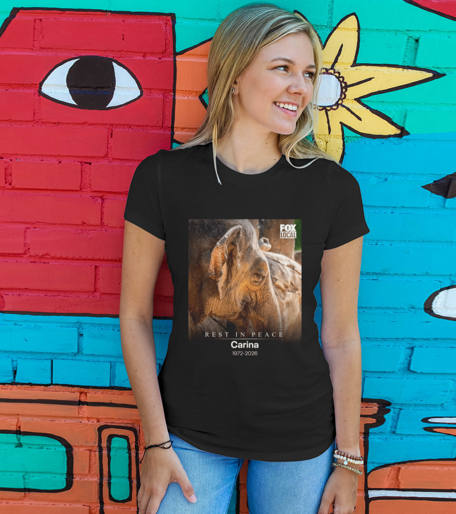 Rest In Peace Carina 1972 2026 Elephant Fox Local Memorial T-Shirt