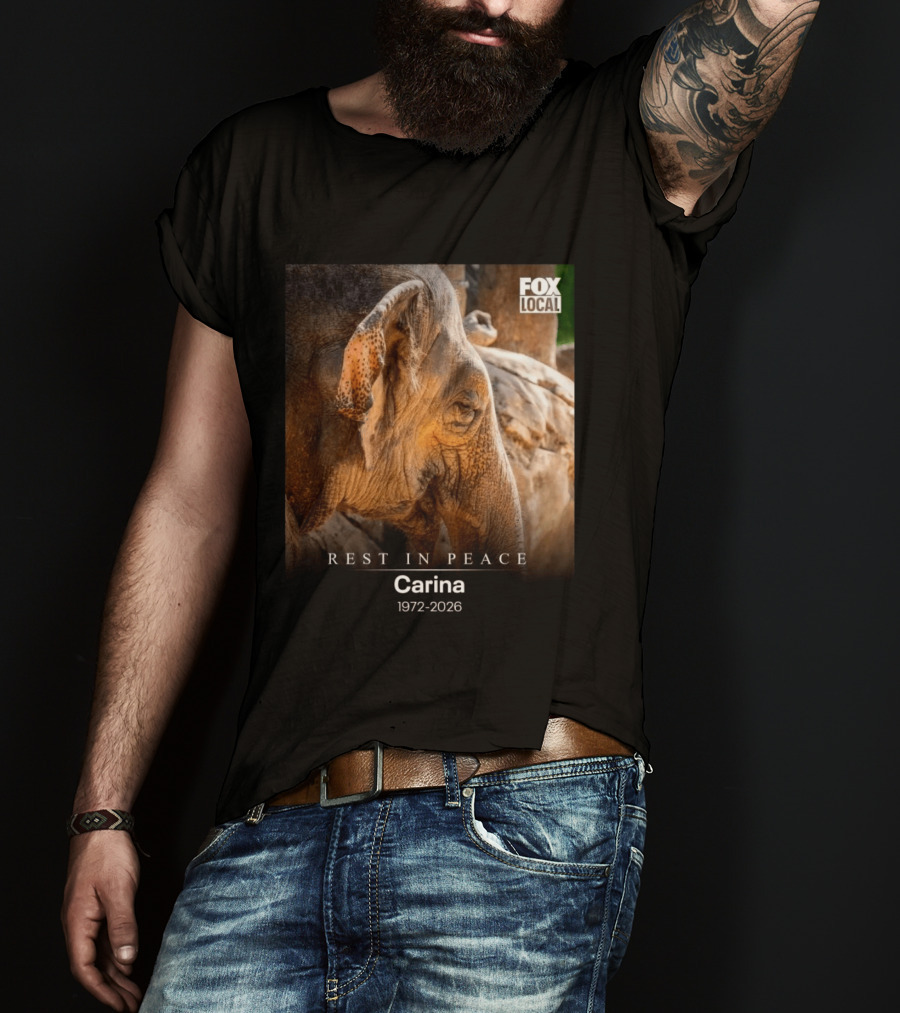 Rest In Peace Carina 1972 2026 Elephant Fox Local Memorial T-Shirt