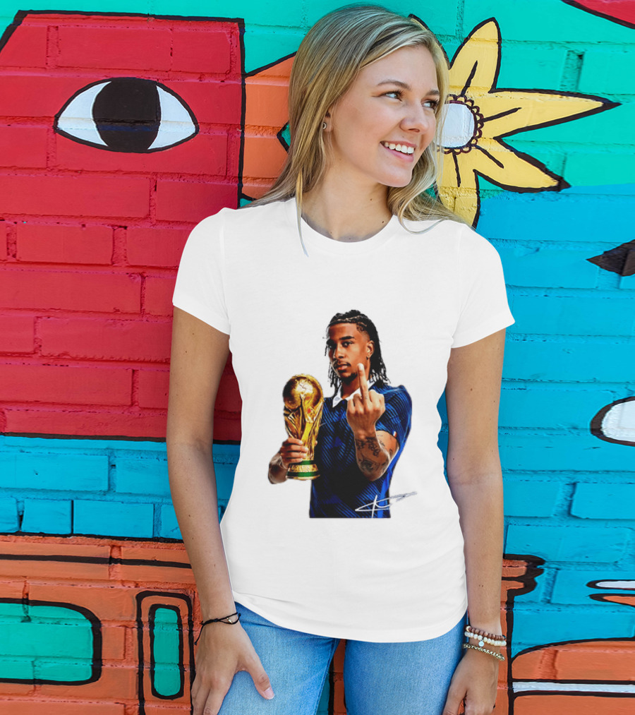 Michael Olise France National Team Middle Finger Trophy Celebration T-Shirt