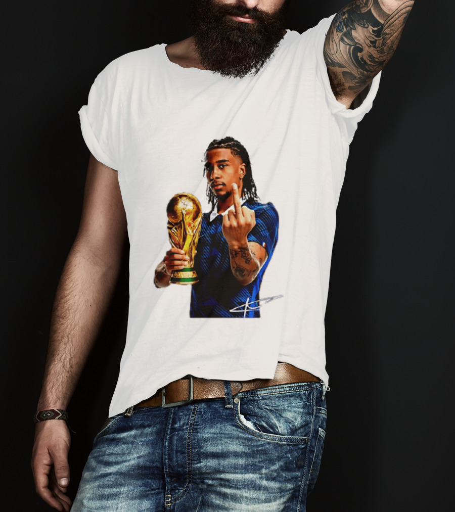 Michael Olise France National Team Middle Finger Trophy Celebration T-Shirt