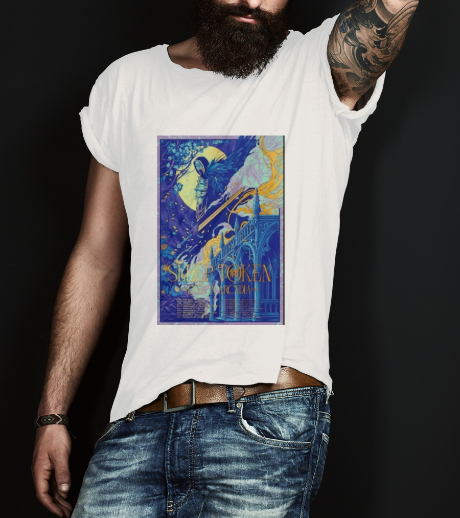 Sleep Token Even In Arcadia Angelic Moonlit Gothic Architecture T-Shirt