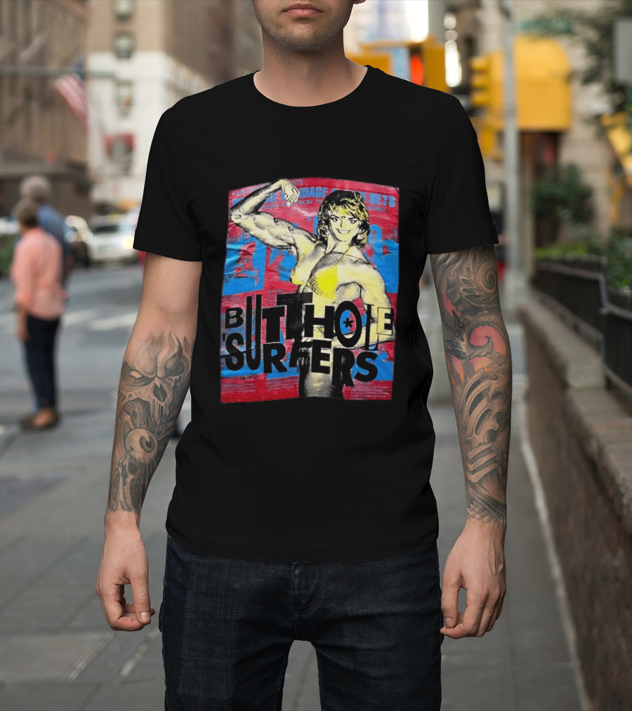Butthole Surfers Gym Retro Bodybuilder T-Shirt