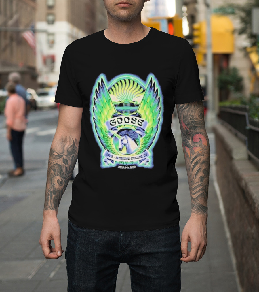 Goose The Band Saratoga Springs July 3 4 2026 Winged Horse New York Concert Tour T-Shirt