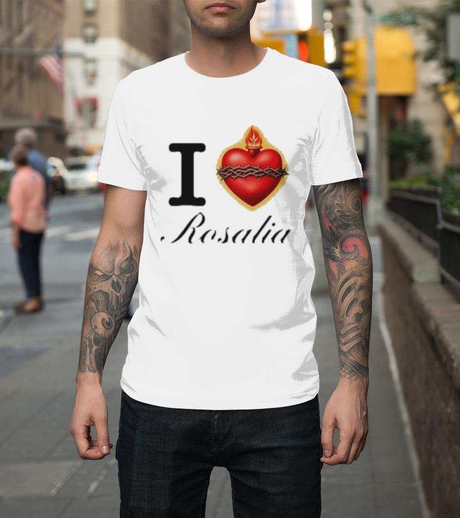 I Love Rosalia Alexa Demie Wear LUX Tour 2026 Sacred Heart Flame Thorn T-Shirt